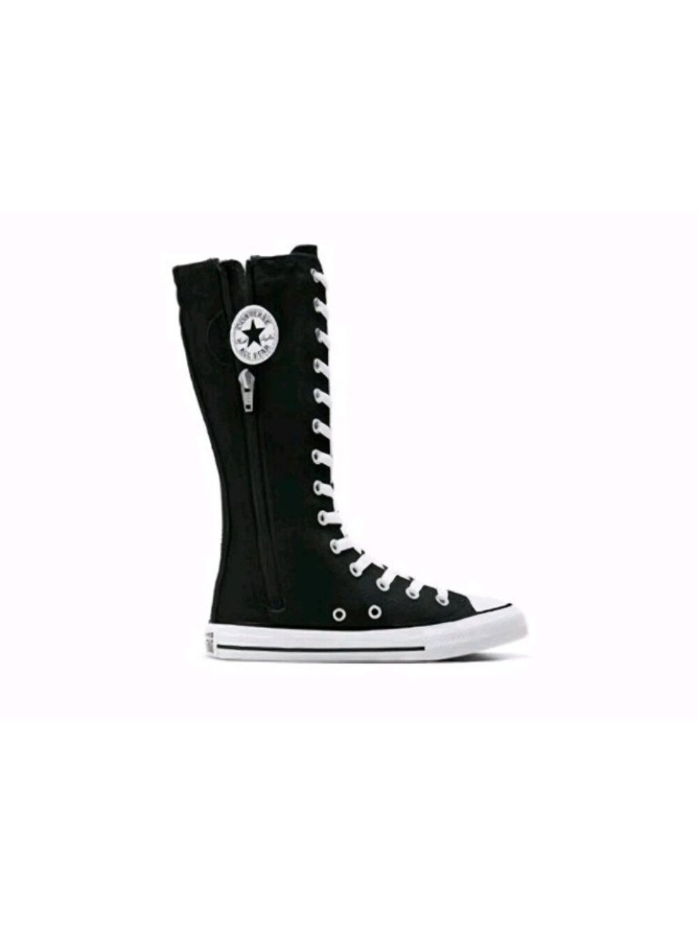 Converse Chuck Taylor All Star XX Hi Knee High Black Boots Size 3Y Women 5 - Picture 7 of 8